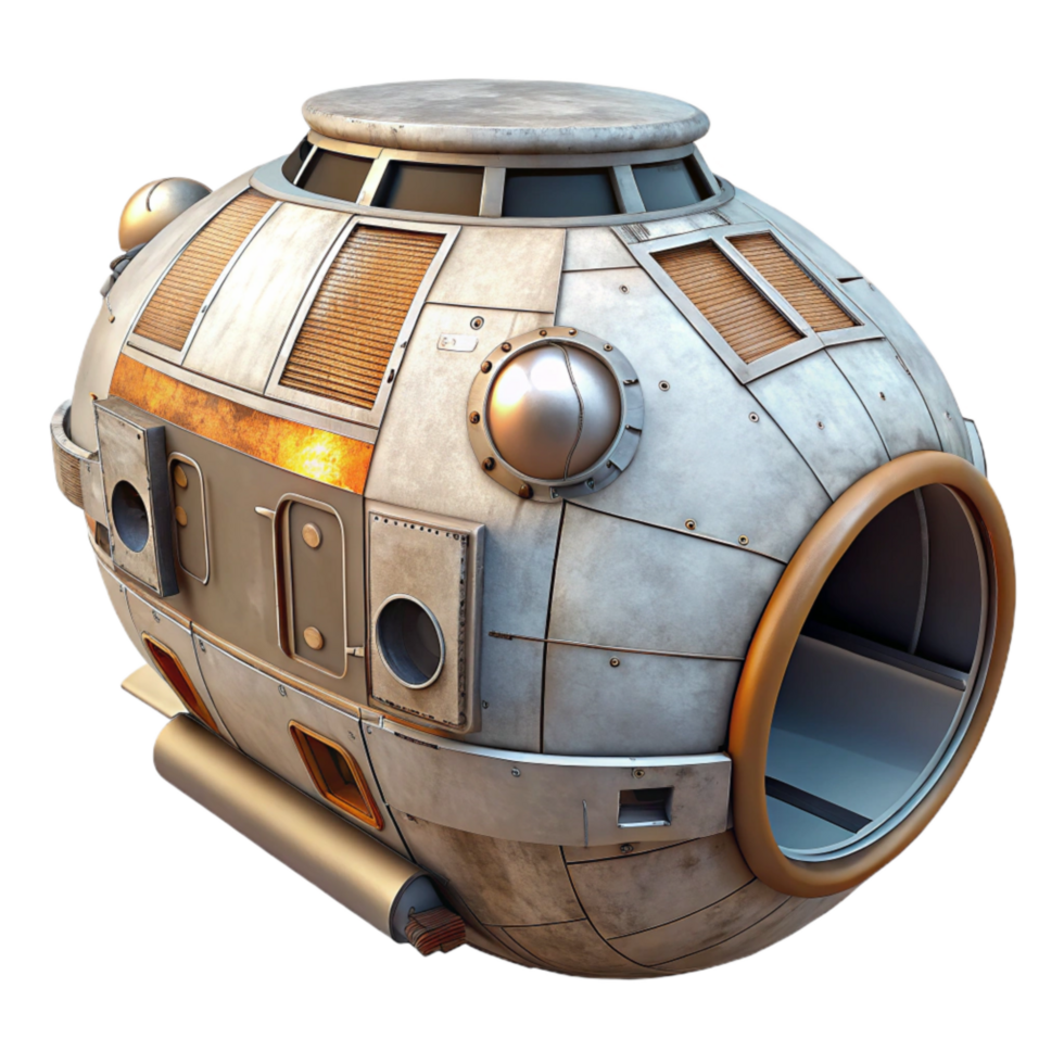 extraordinary classic Spacecraft with Cargo Bay Transparent png