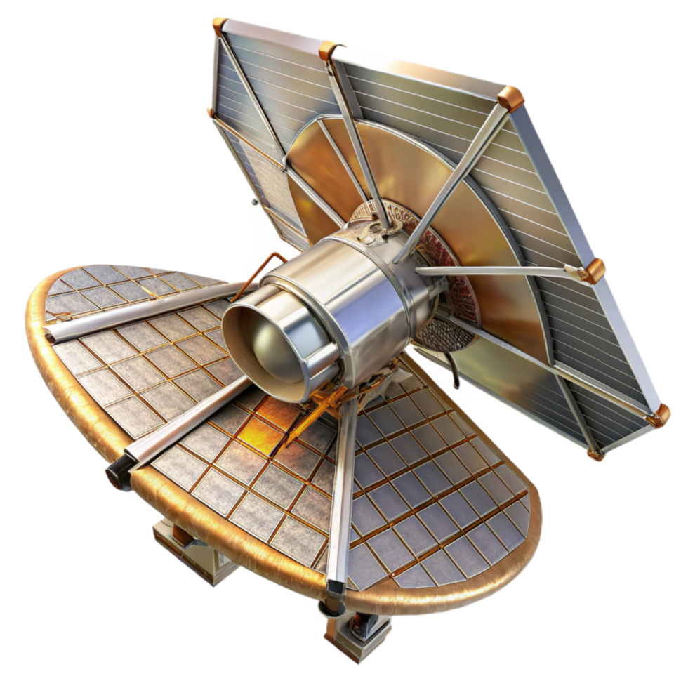 dramatic minimalist Spacecraft with Solar Sails Transparent png