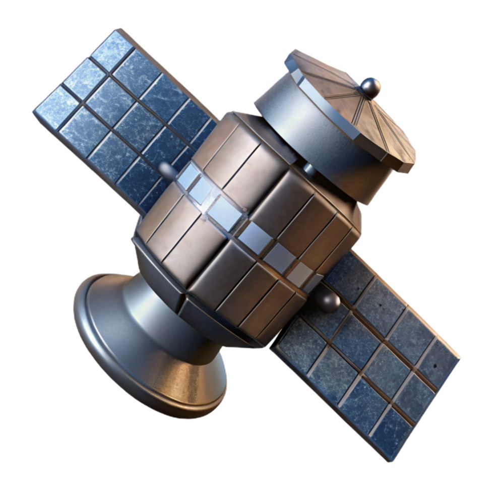 dramatic creative Space Debris Collector Satellite Silhouette Isolated professional png
