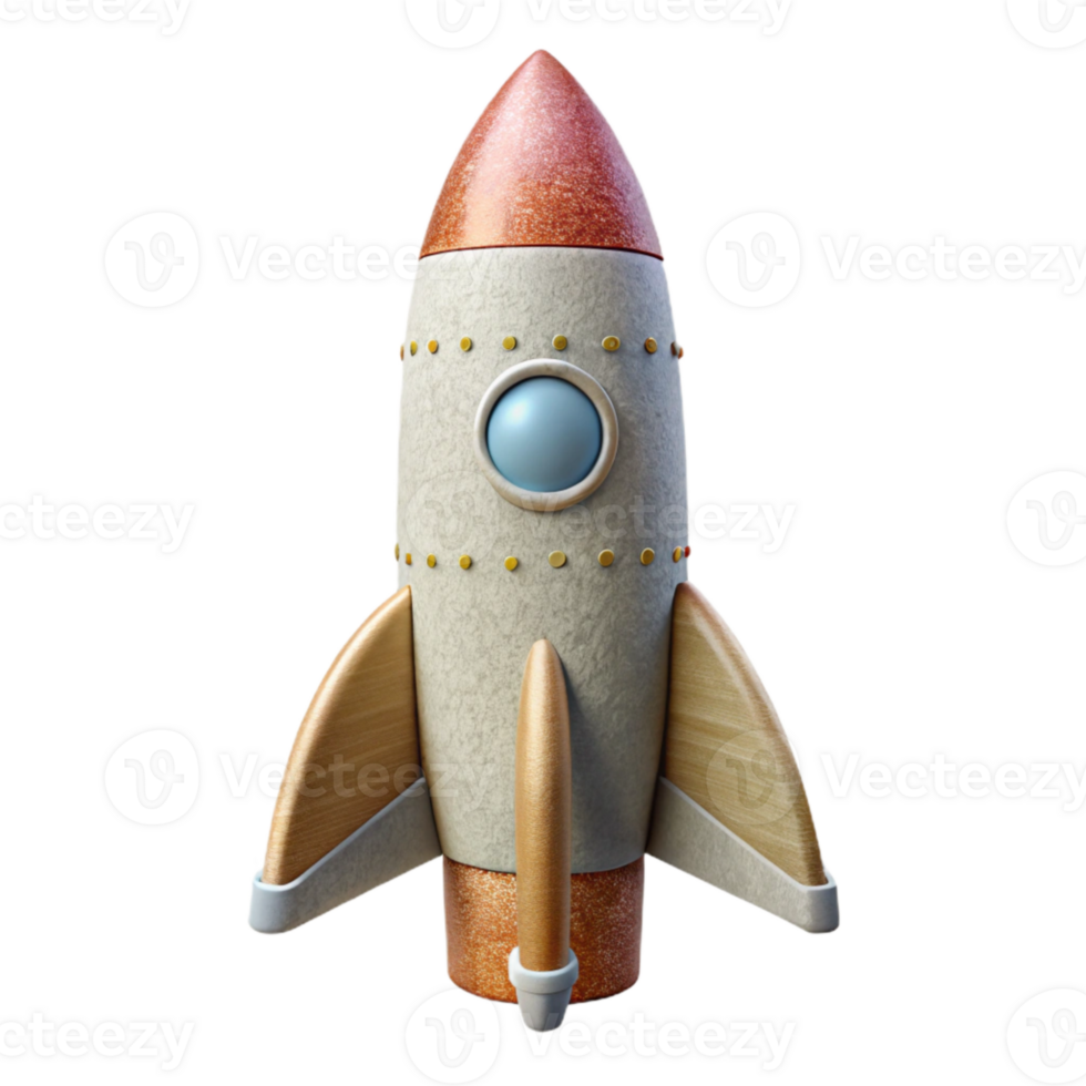 serene artistic Space Exploration Rocket Launch Vertical View Isolated high quality png