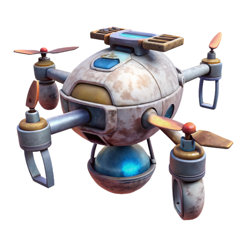 dramatic traditional Space Farming Drone Transparent Background high resolution png