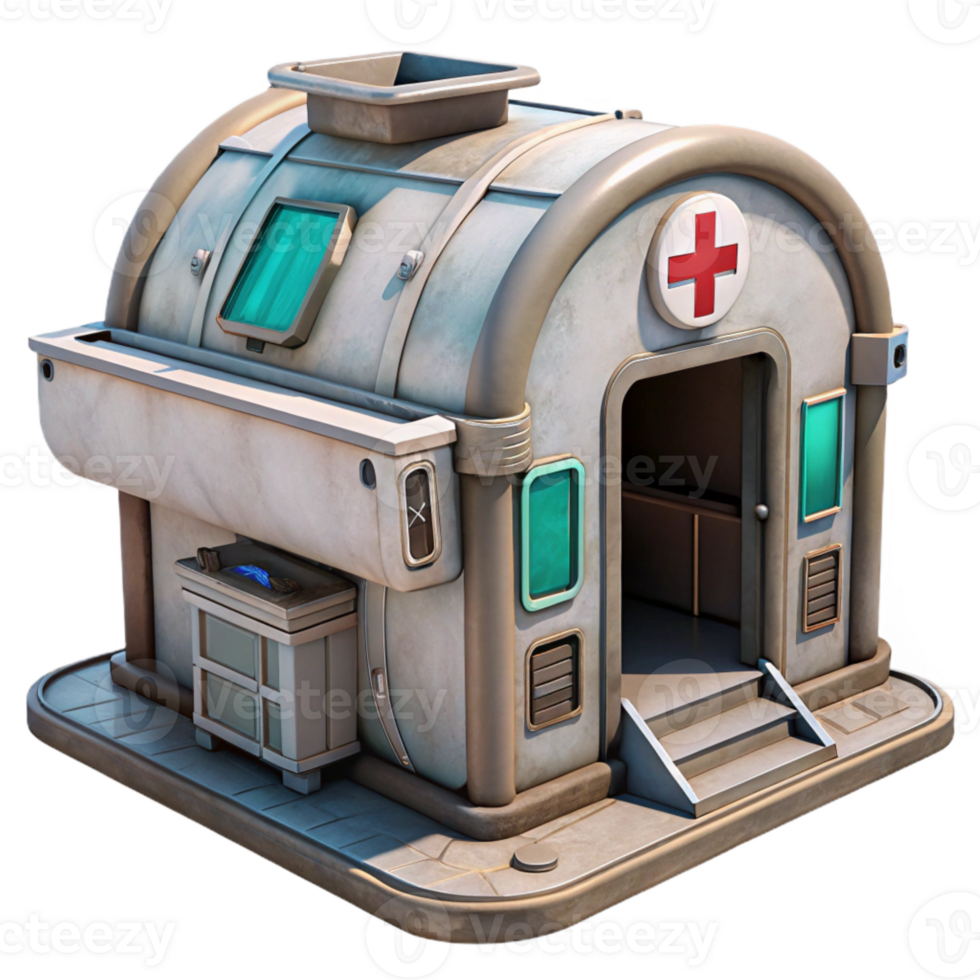 elegant creative Space Habitat Medical Bay Isolated professional png