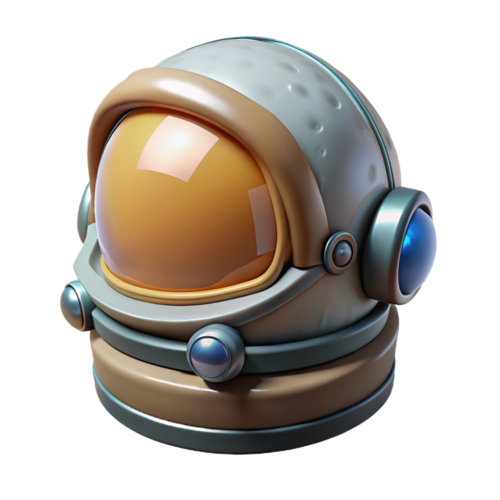 beautiful contemporary Space Helmet with Bubble Visor Isolated original png