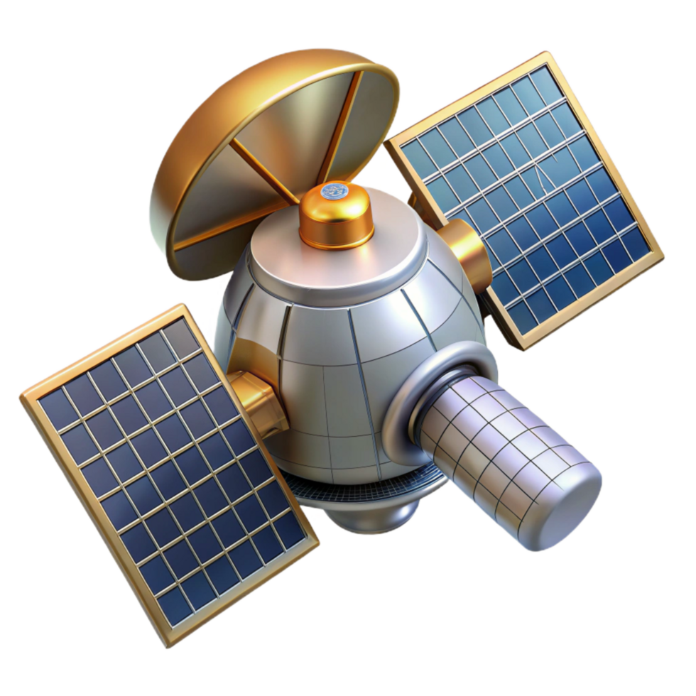 impressive traditional Space Probe with Solar Panels Transparent authentic png