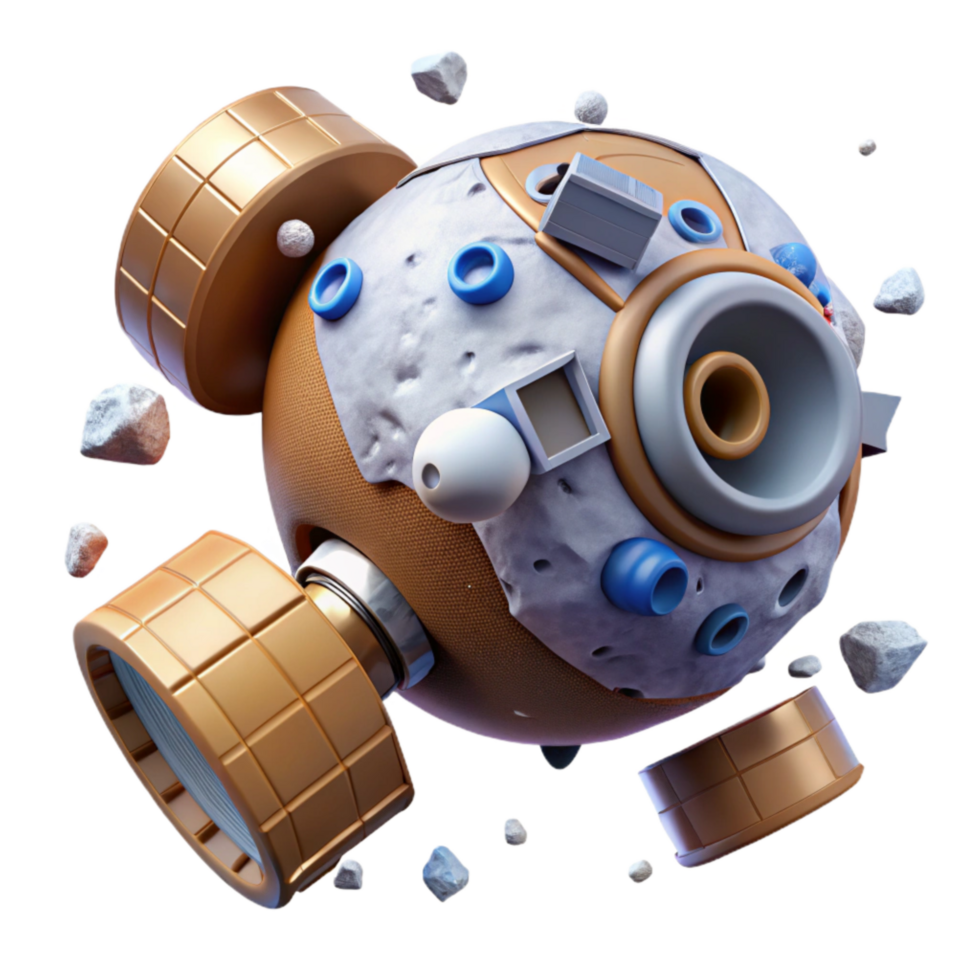 elegant minimalist Space Probe with Camera Transparent png