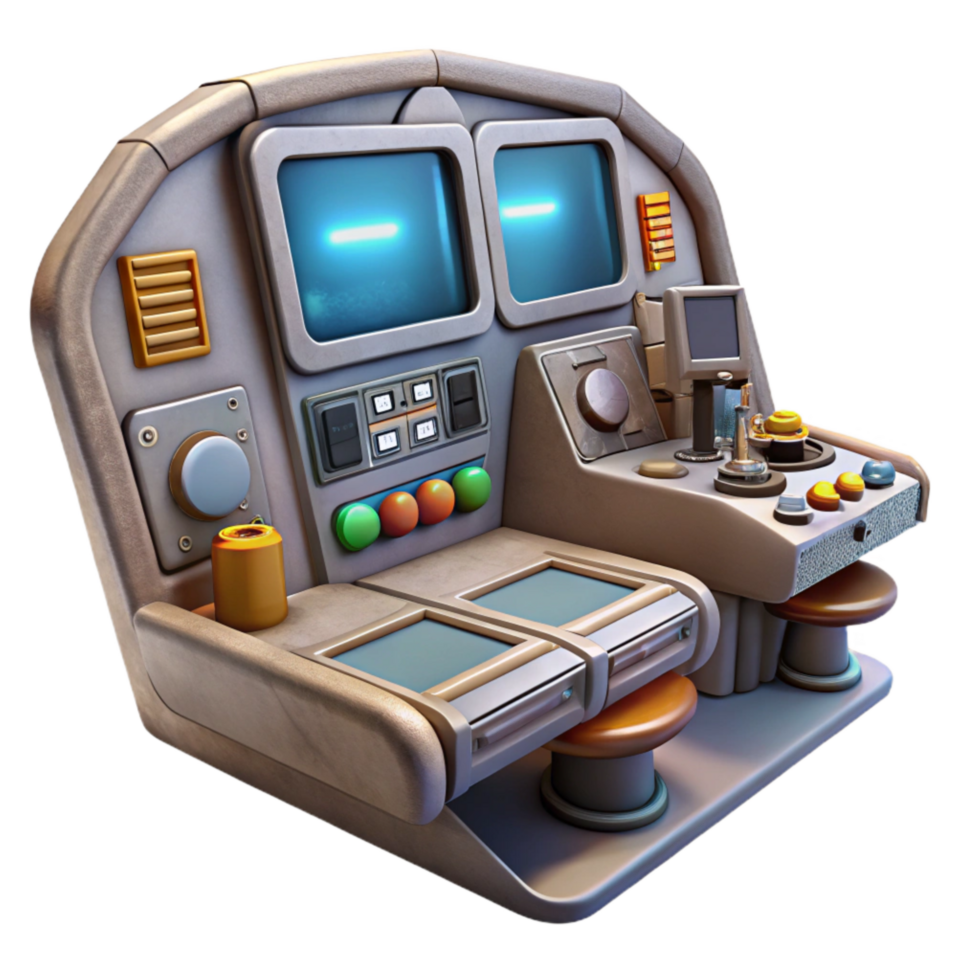 serene creative Spaceship Interior Cutout with Control Panel exclusive png
