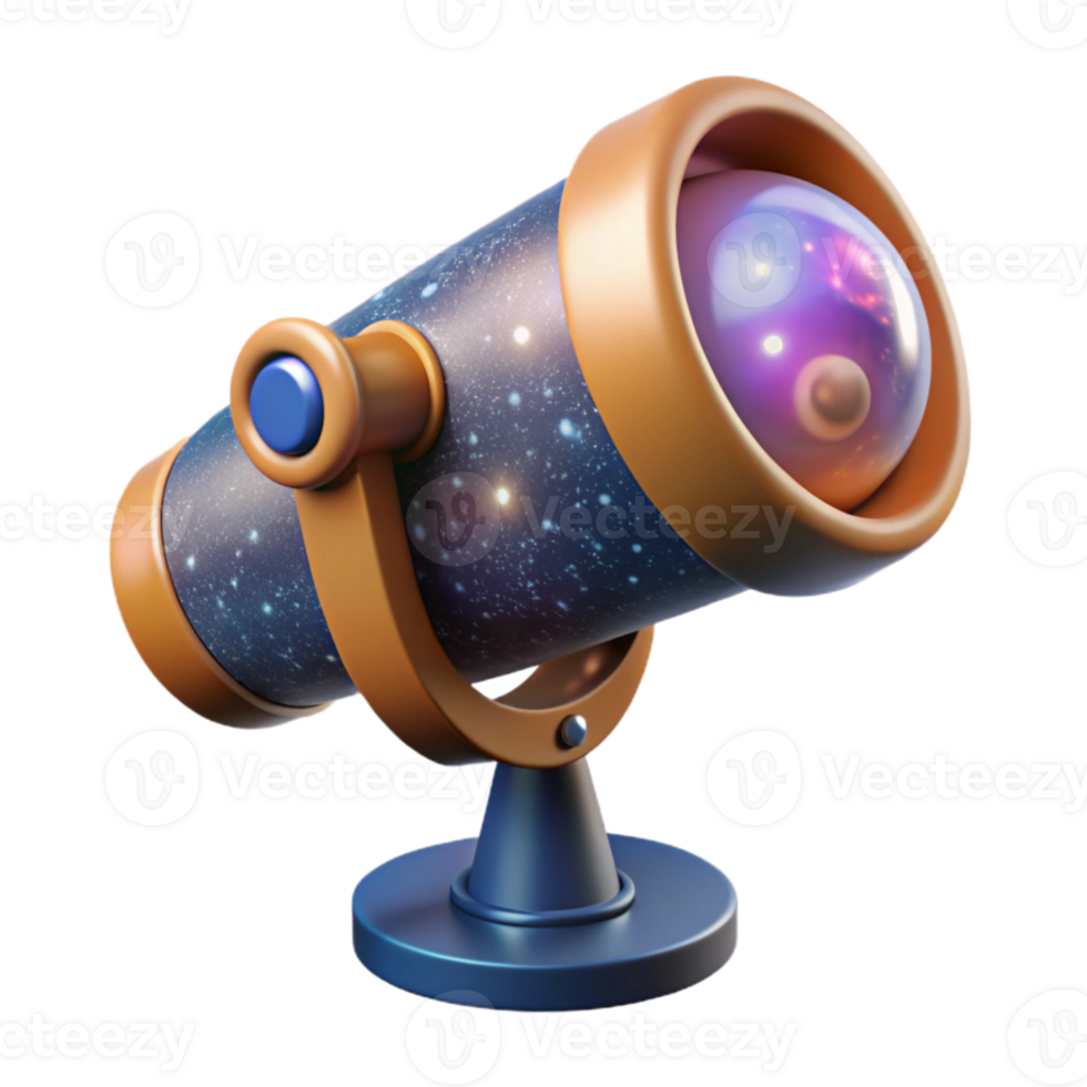 elegant artistic Space Telescope Observing Distant Galaxy Cutout authentic png