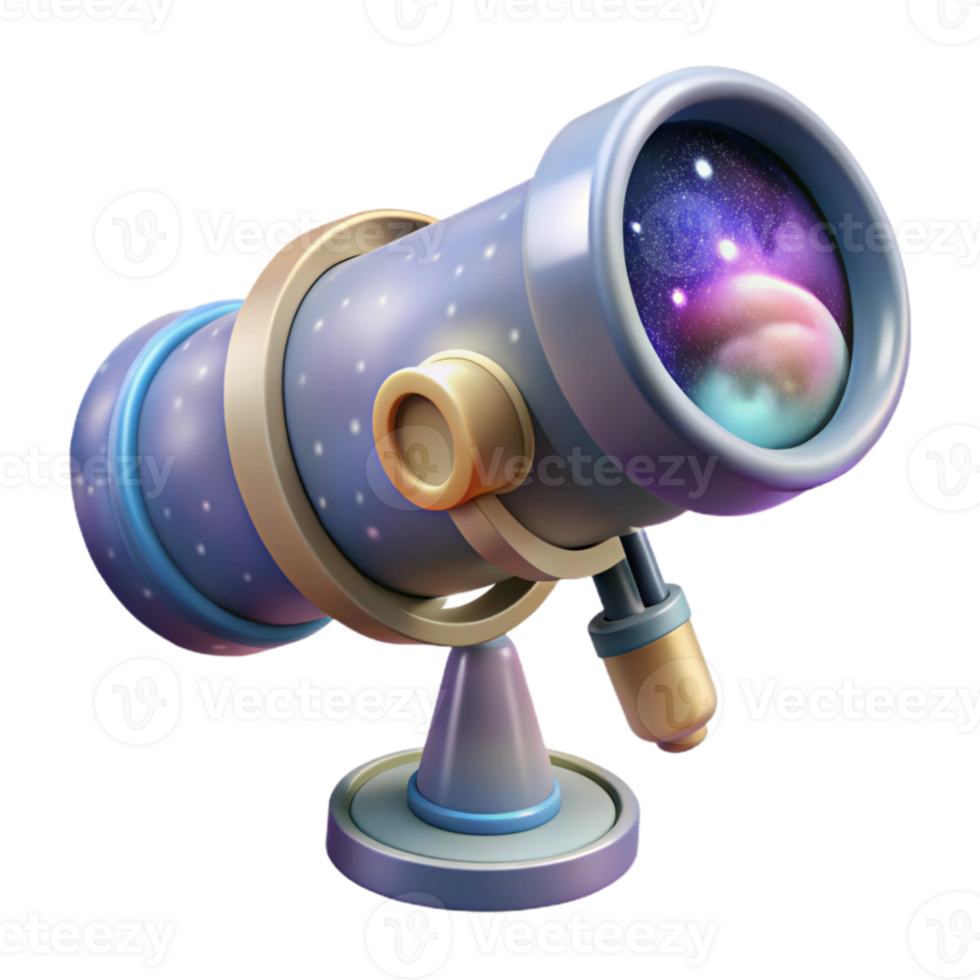 impressive rustic Space Telescope with Nebula Transparent exclusive png