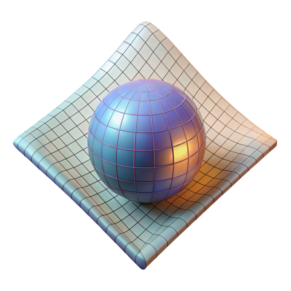 beautiful classic Spacetime Continuum Isolated with Grid Overlay genuine png