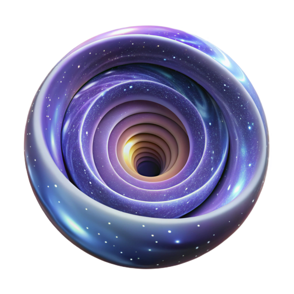 dramatic classic Space Warp Tunnel Spiral Galaxy Transparent Background authentic png