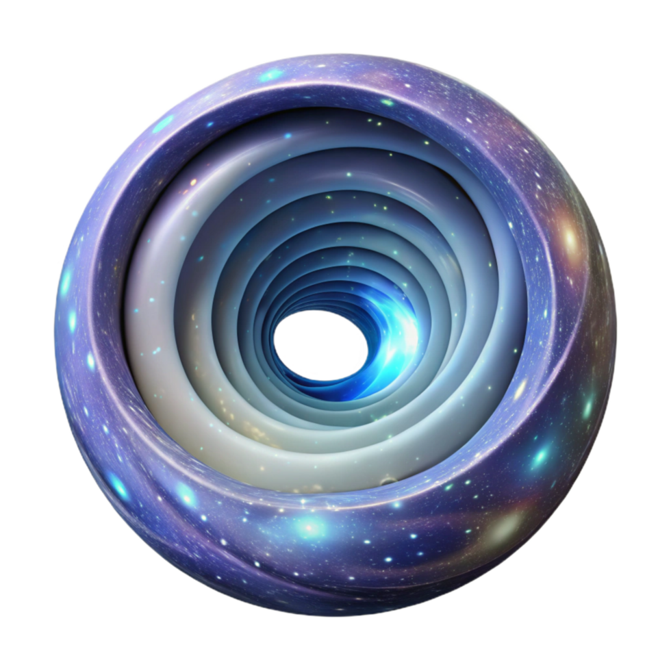 stunning creative Space Warp Tunnel Spiral Galaxy Transparent Background png