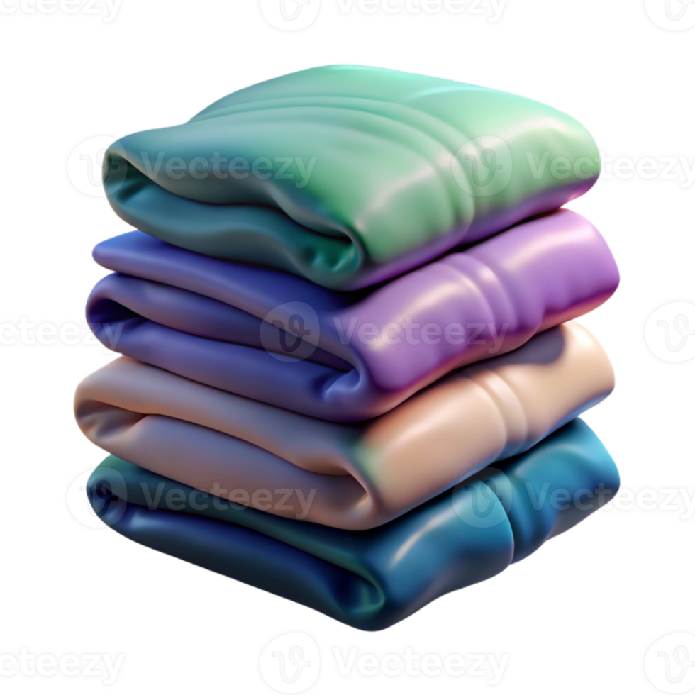 vibrant minimalist Stack of Folded Clothes Neutral Tones professional png