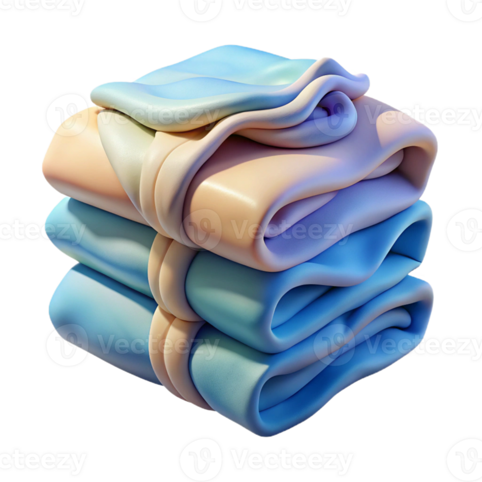 elegant contemporary Stack of Folded Clothes Neutral Tones high quality png