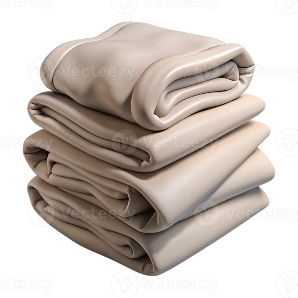 elegant abstract Stack of Folded Blankets Neutral Tones Cutout Element original png