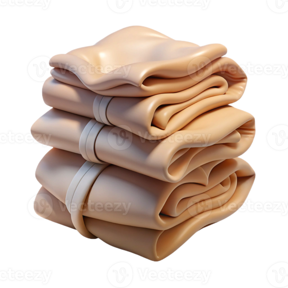 wonderful minimalist Stack of Folded Clothes Neutral Tones professional png
