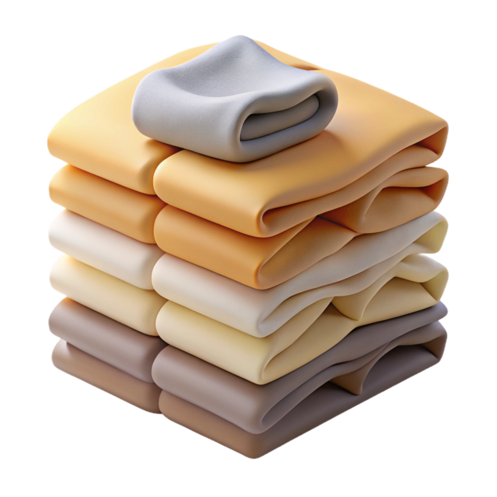 elegant creative Stack of Folded Towels and Soap Cutout high quality png