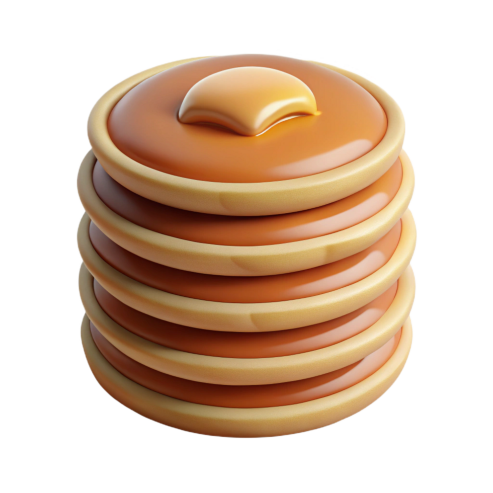 beautiful creative Stack of Pancakes Side View Cutout png