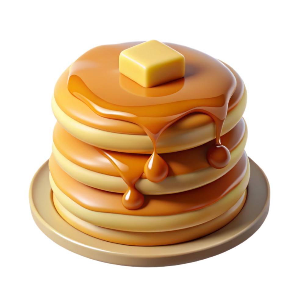 magnificent abstract Stack of Pancakes with Syrup Cutout premium png