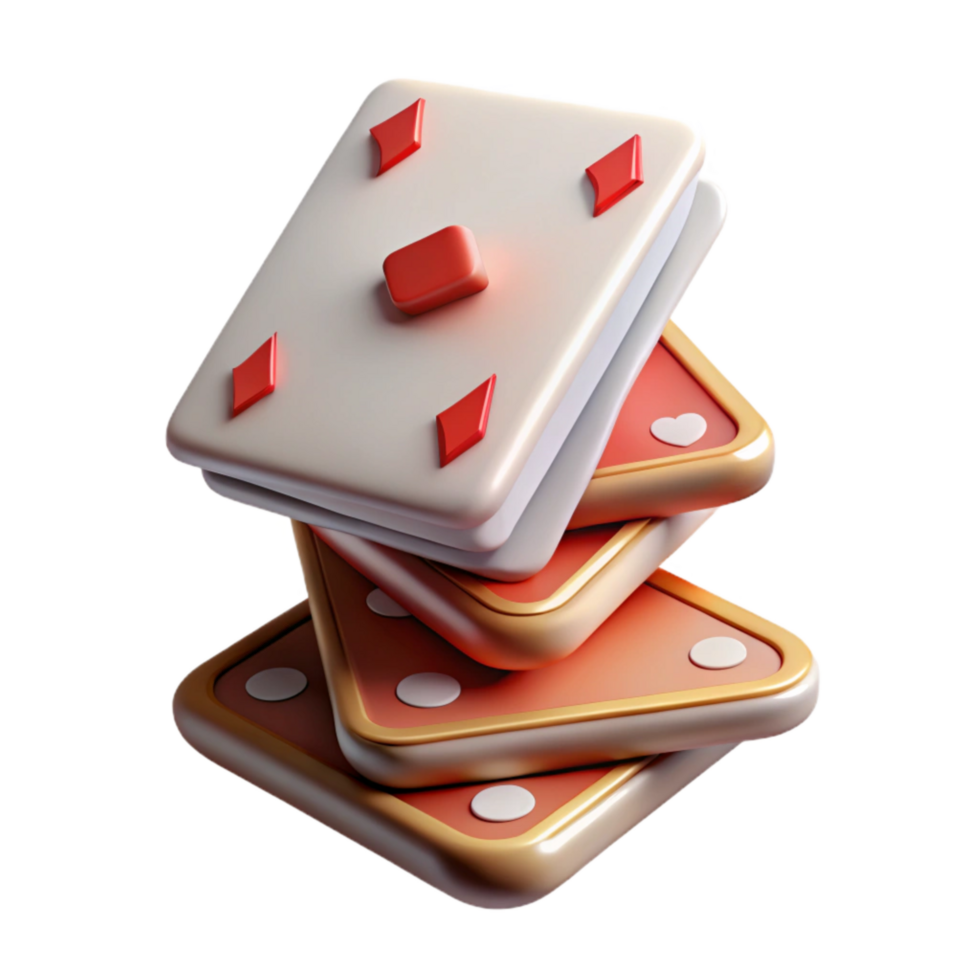 dramatic abstract Stack of Playing Cards Levitating Neatly Transparent Background professional png