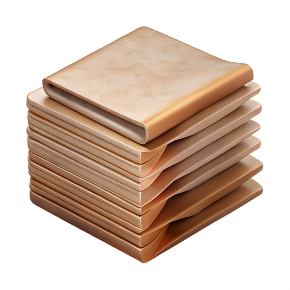 stunning rustic Stack of Papers Side View Cutout genuine png