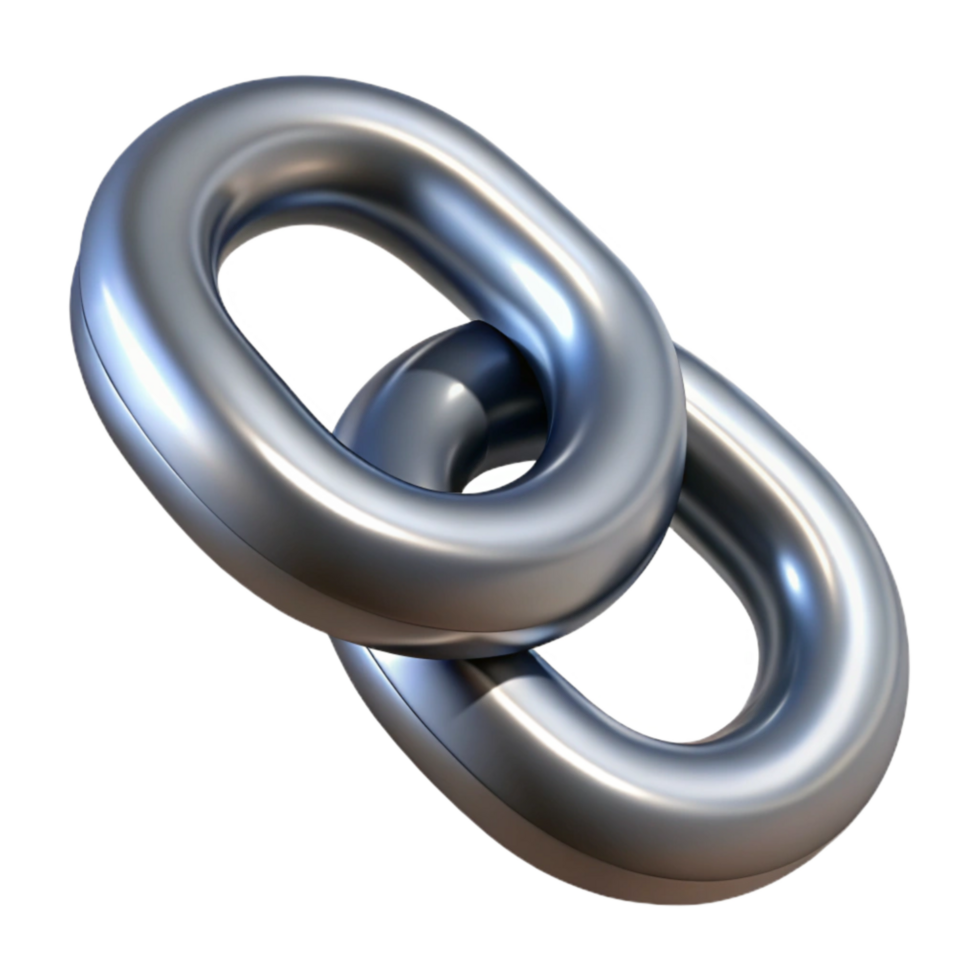 stunning modern Steel Chain Link Rotating in Air Transparent exclusive png