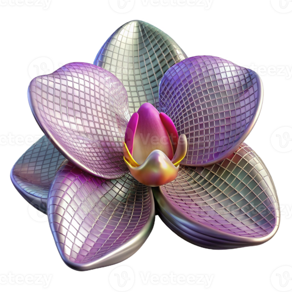 elegant contemporary Steel Mesh with Vibrant Orchid Transparent Background professional png