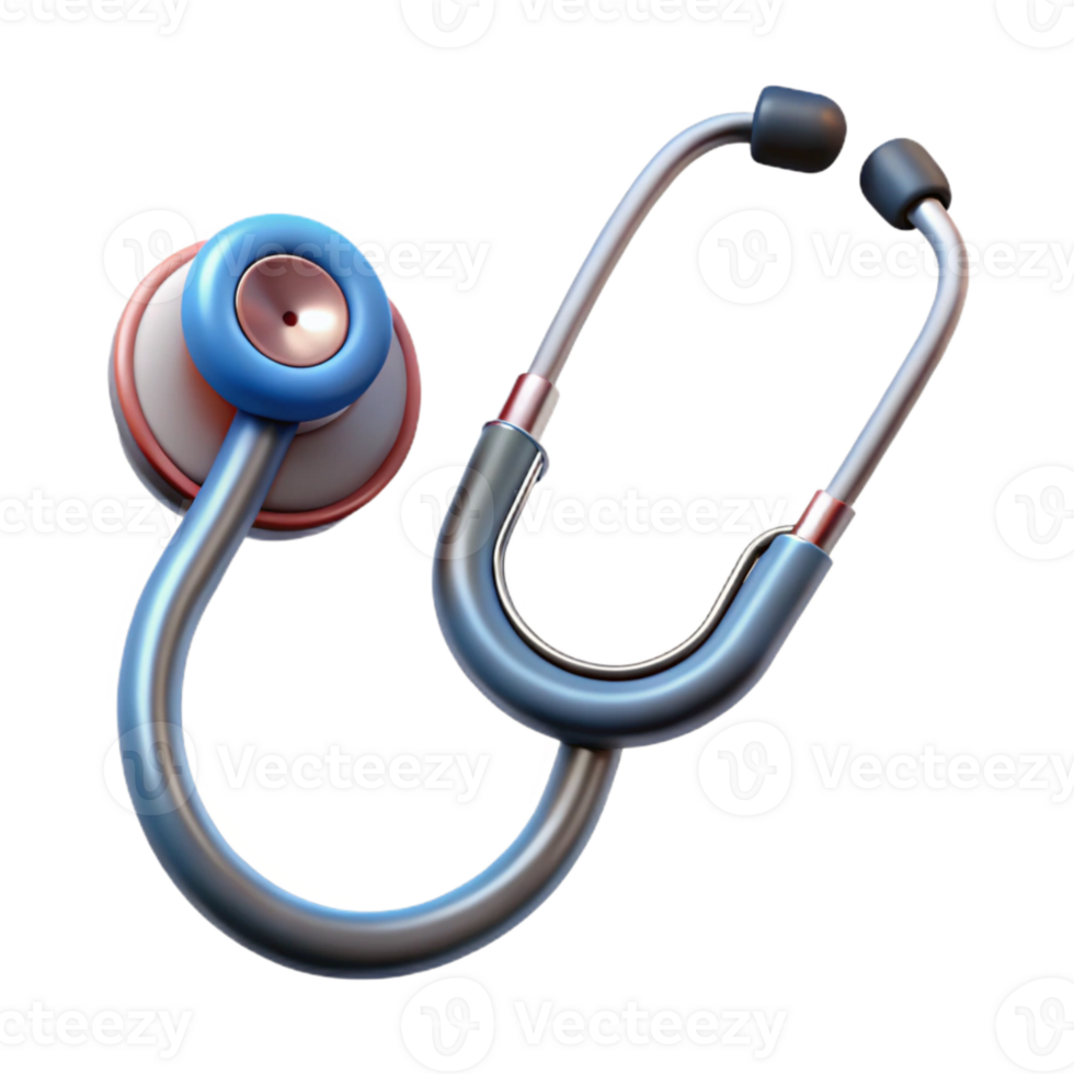 serene traditional Stethoscope Realistic Illustration Transparent Background high resolution png