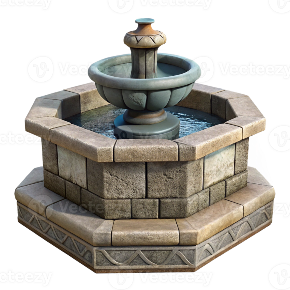 wonderful classic Stone Fountain Water Feature Cutout png