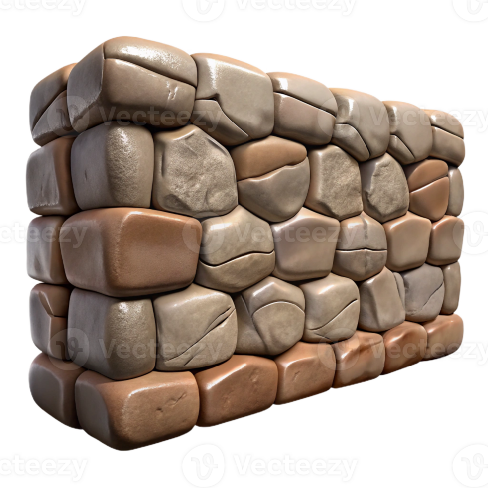 magnificent artistic Stone Wall Texture Close Up Cutout with Realistic Detail png