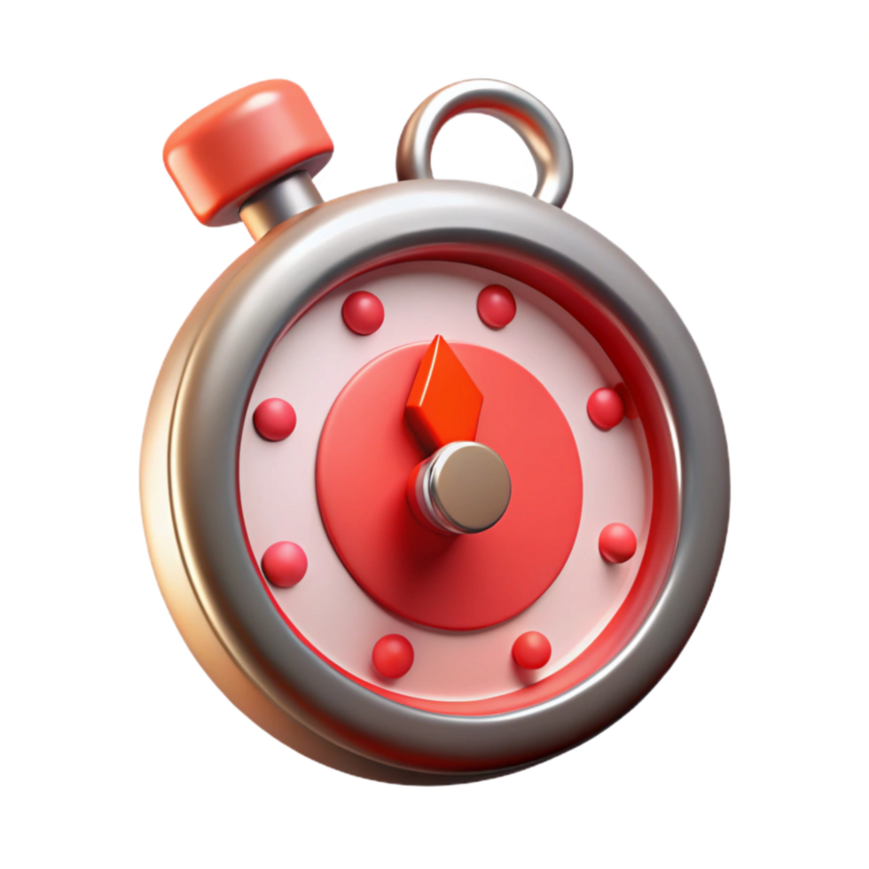 serene modern Stopwatch Red Hand Motion Blur Isolated high resolution png