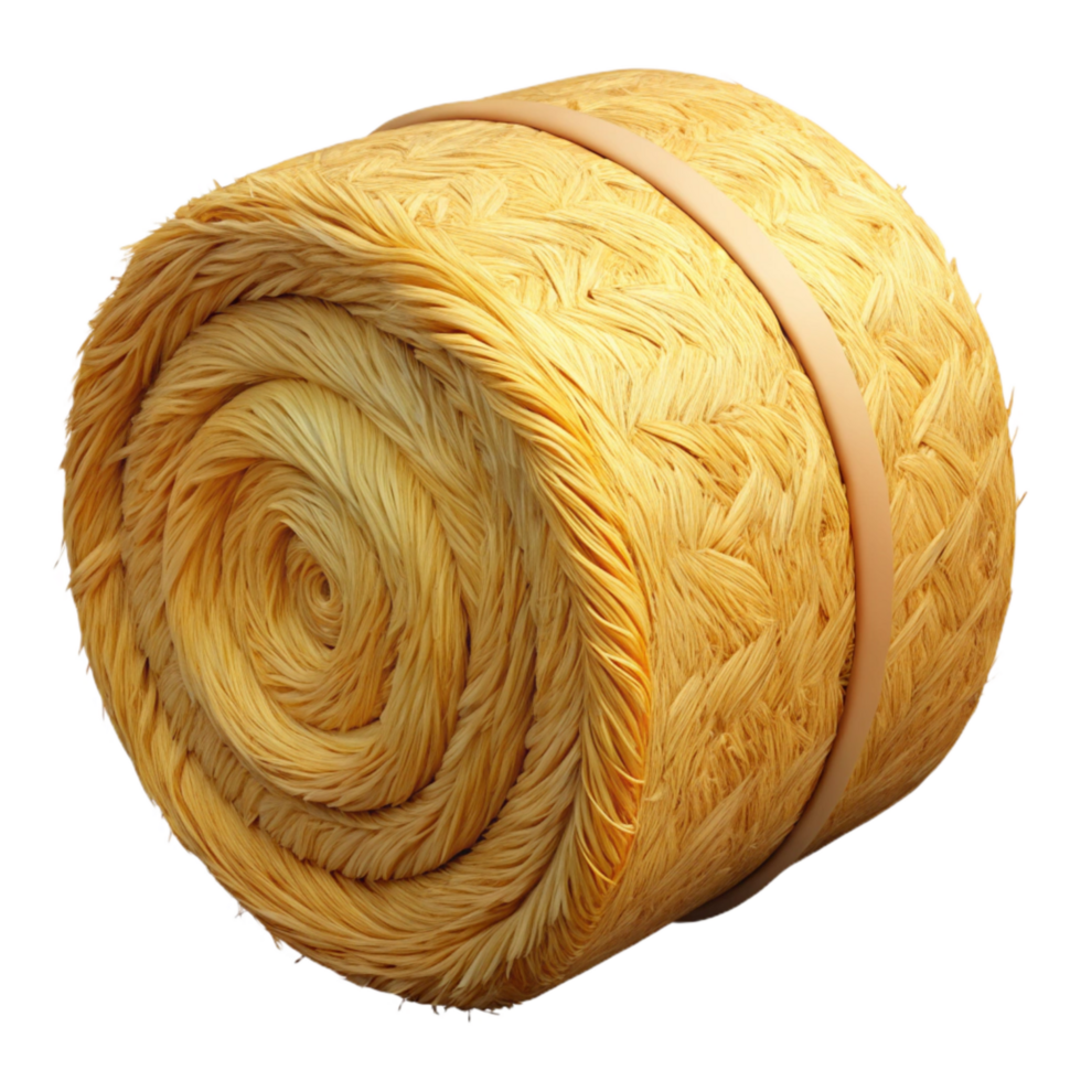 magnificent minimalist Straw Bale Construction Material Close Up Transparent Background detailed png
