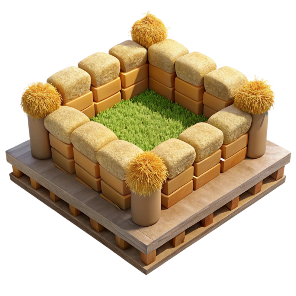 extraordinary abstract Straw Bale Garden Edging Rustic Style Transparent original png