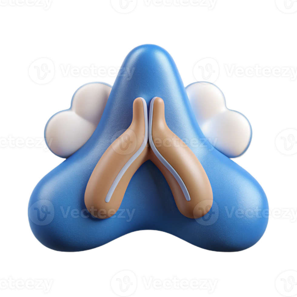 dramatic abstract Stress Management Techniques Deep Breathing Icon Isolated genuine png