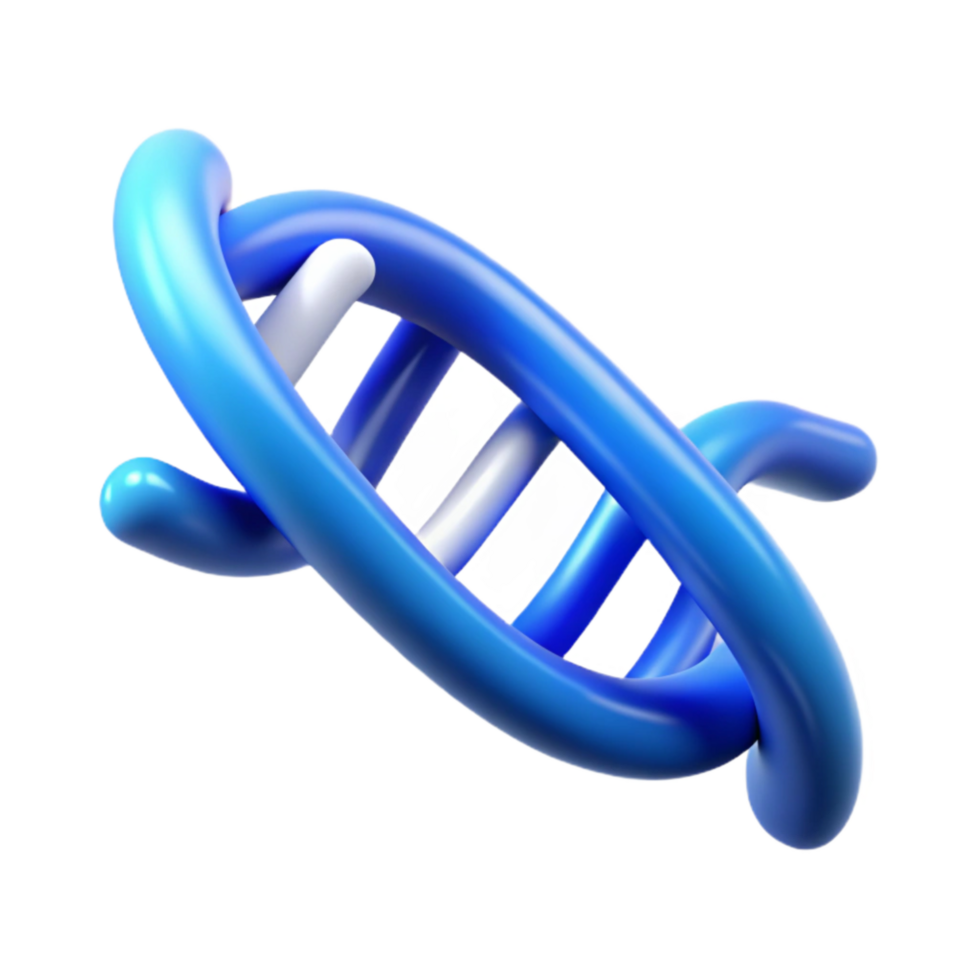 stunning artistic Stylized Dna Icon with Blue Gradient Transparent Background exclusive png