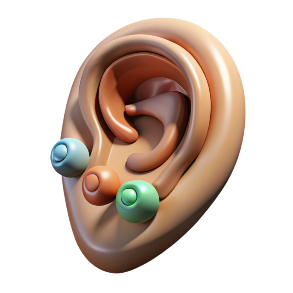 stunning rustic Stylized Ear with Multiple Language Inputs Isolated exclusive png