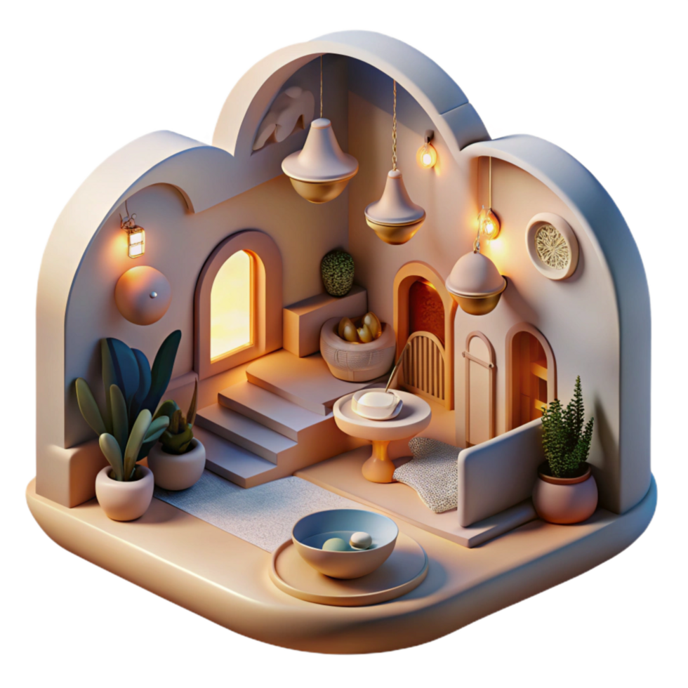 dramatic traditional Subconscious Architecture Dreamlike Interior Cutout authentic png