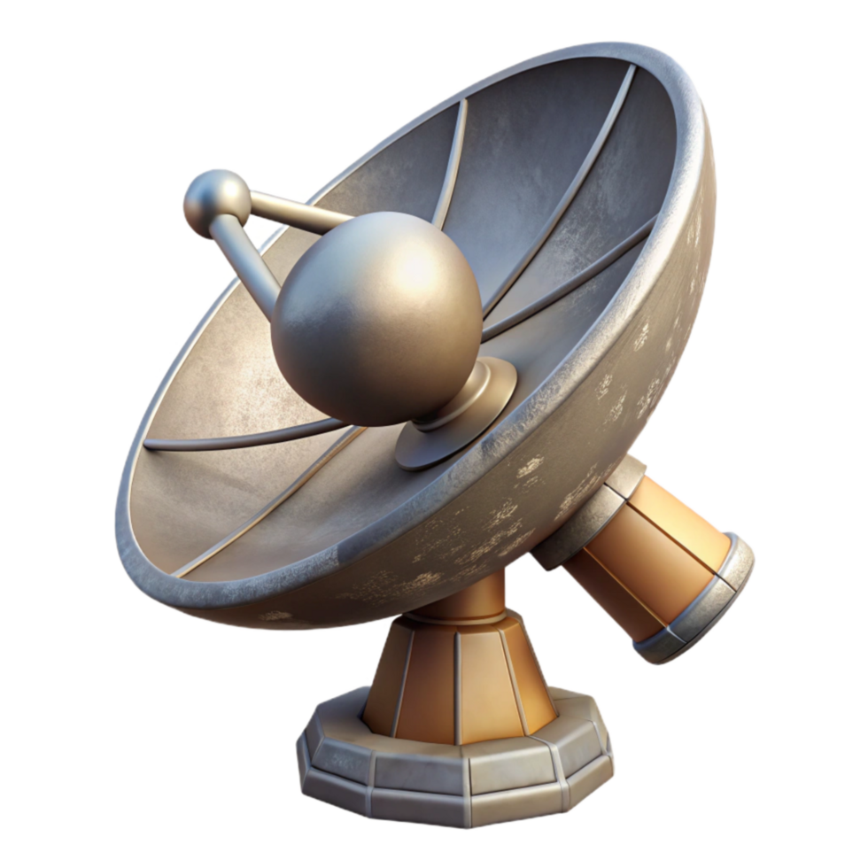 serene vintage Subspace Transmitter Satellite Dish Cutout Element genuine png