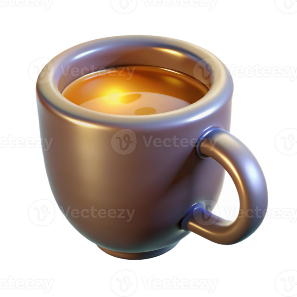elegant modern Subtle Light Effect on Coffee Mug Transparent Background high resolution png