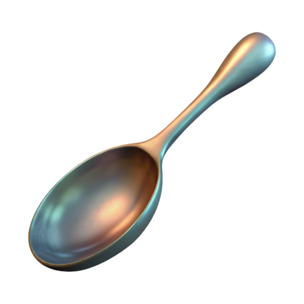 dramatic artistic Subtle Lighting on Spoon Isolated detailed png