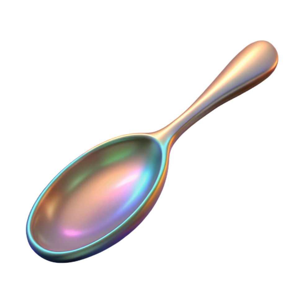 wonderful modern Subtle Lighting on Spoon Isolated premium png