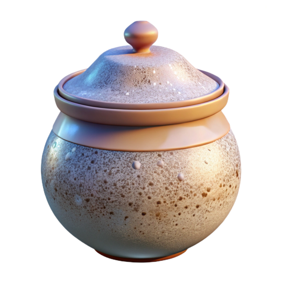serene modern Subtle Lighting on Sugar Bowl Isolated high resolution png