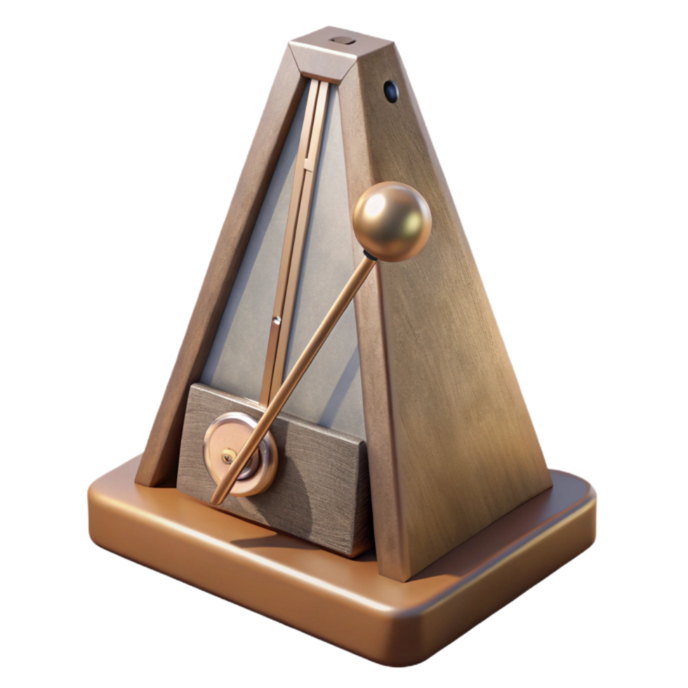 beautiful artistic Surreal Metronome with Swinging Pendulum professional png