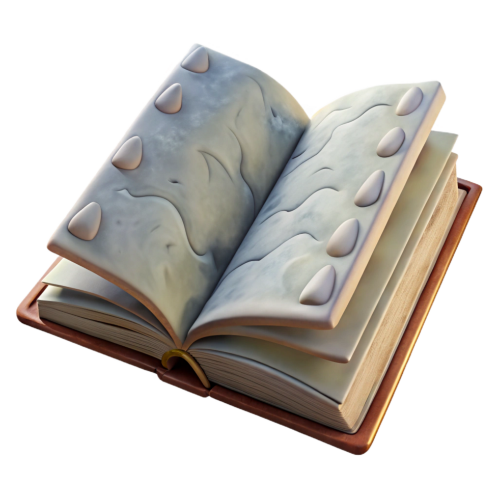 impressive vintage Surreal Open Book with Blank Pages authentic png