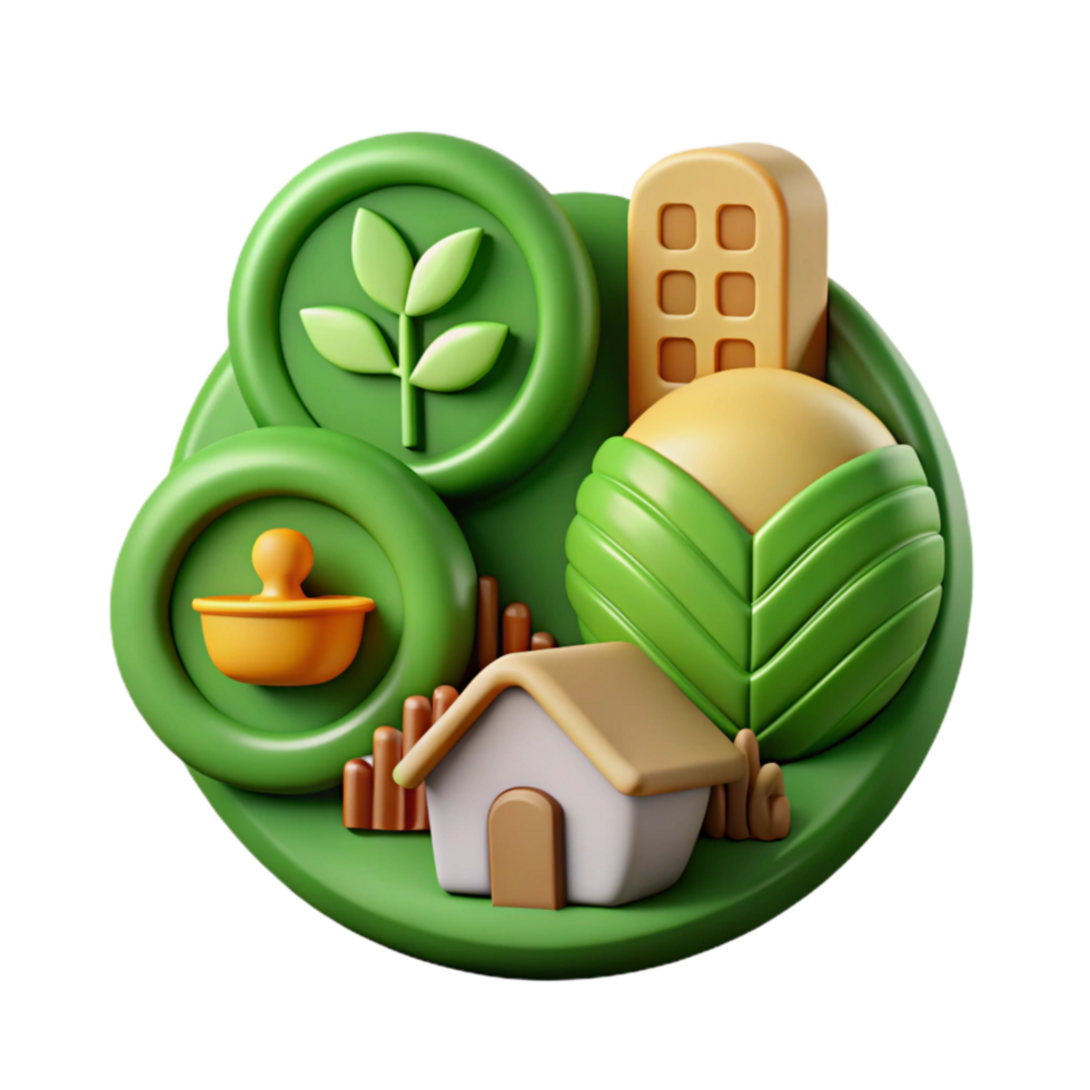 beautiful abstract Sustainable Agriculture Icons Green Design Cutout high resolution png