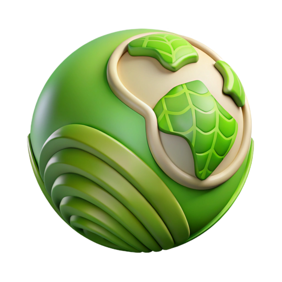 beautiful creative Sustainable Agriculture Logo Green Globe Transparent Background authentic png