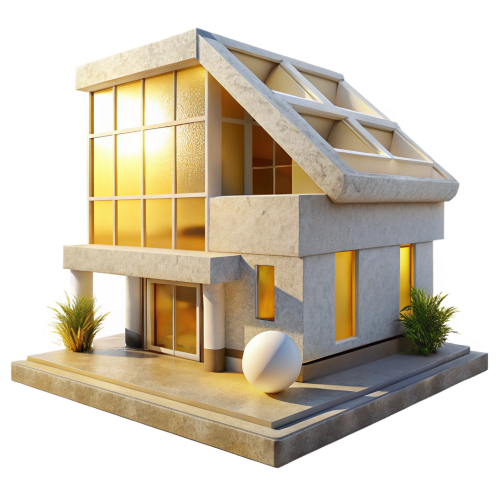 extraordinary artistic Sustainable Architecture Bright Sunlight Isolated high resolution png