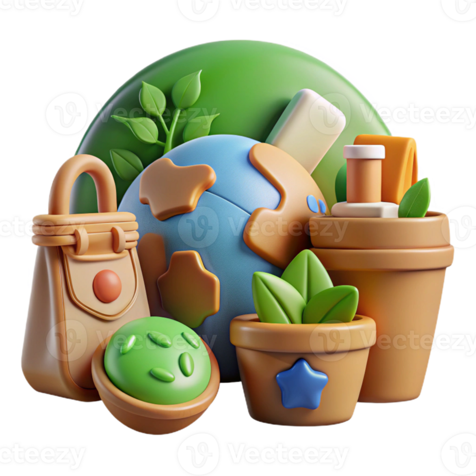 elegant abstract Sustainable Consumption Patterns Cutout Eco Friendly Products premium png