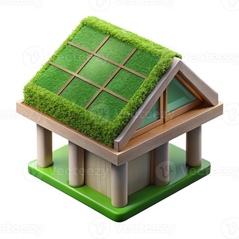 impressive traditional Sustainable Design Green Roof Transparent Background original png
