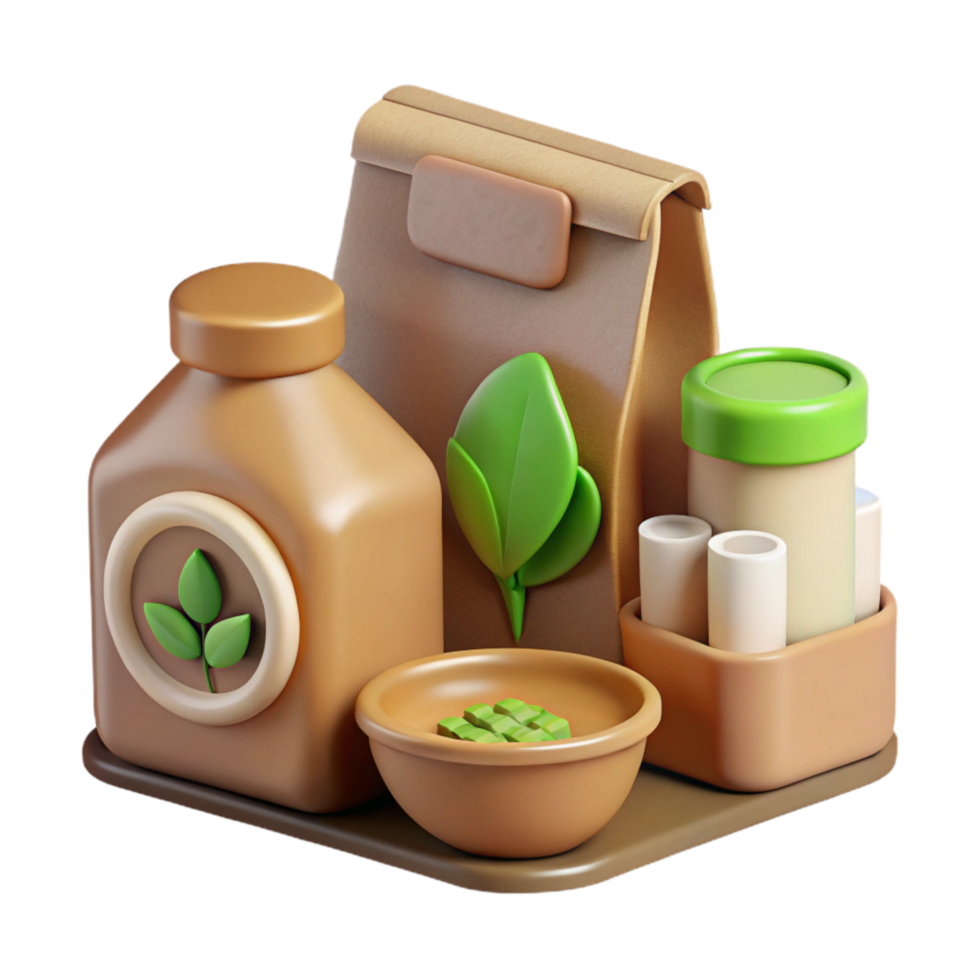 beautiful minimalist Sustainable Food Packaging Icon Eco Friendly Design Isolated original png