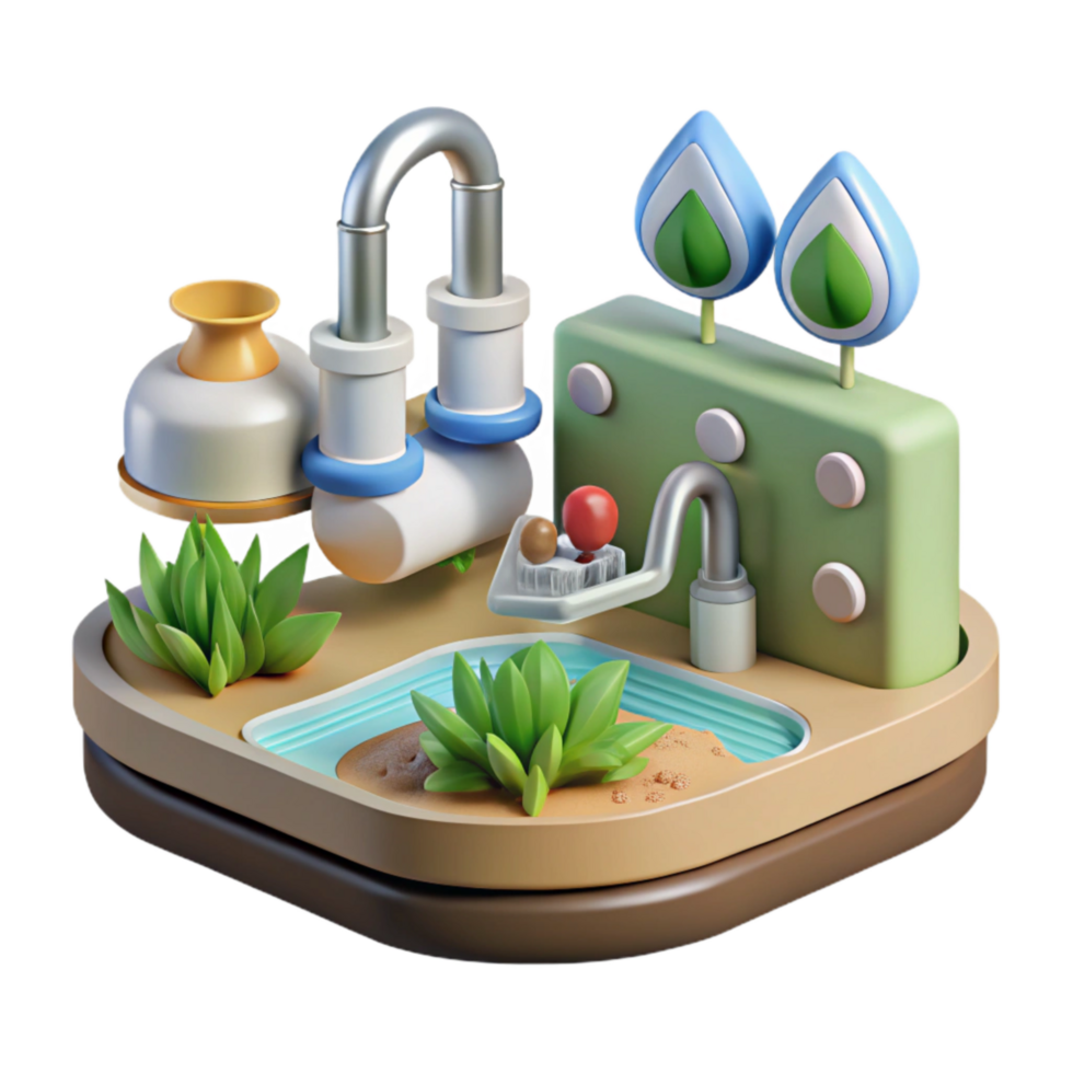 elegant classic Sustainable Irrigation System Benefits Infographic Cutout Transparent Background high resolution png